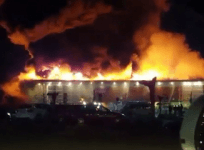 Shopping centre fire in Oderzo, Italy