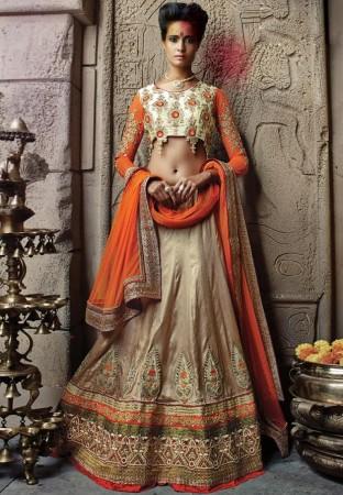 Beige Embroidered Lehenga voonik, voonik app, voonik women's only app, mr voonik, voonik coo raghu, voonik investors, voonik cofounders, indian startups