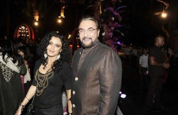 Kabir Bedi along with his wife Parveen Kabir Bedi, Parveen