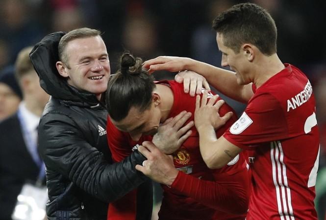Wayne Rooney, Zlatan Ibrahimovic, Ander Herrera, Manchester United