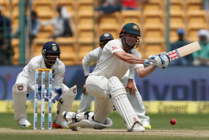 Shaun Marsh. Shaun March, India vs Australia, second Test, Bengaluru, Wriddhiman Saha