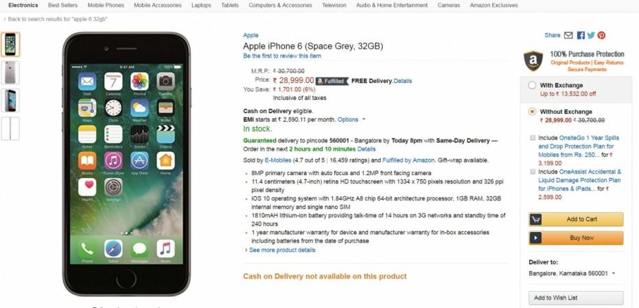 New Apple iPhone 6 (2017) model with 32GB storage exclusively in select Asian markets Apple, iPhone 6 32GB, India, Amazon, iPhone 6 (2017), Amazon India