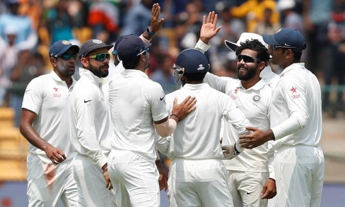 Ravindra Jadeja was involved in all four Australian wickets that fell on day three, March 6, 2017 India, Jadeja, Kohli, Australia, 2nd Test