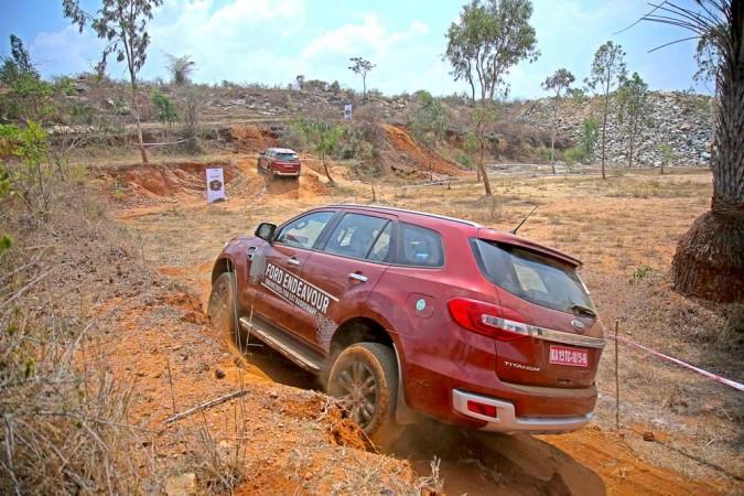 Ford Endeavour in the special off-road track Ford Endeavour