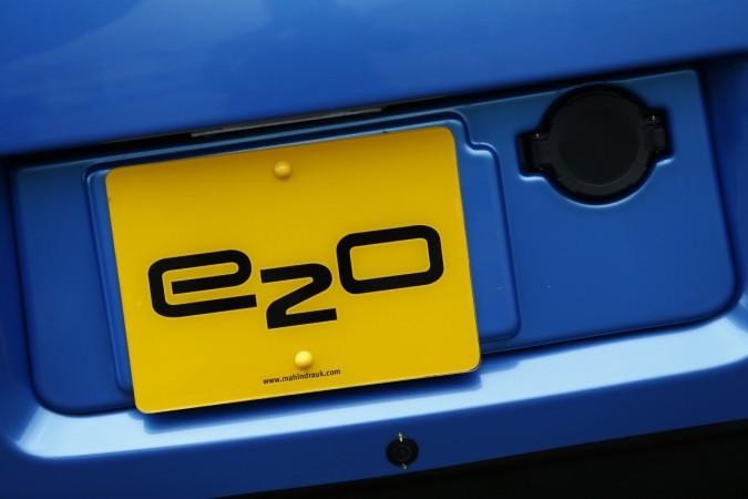 A detail of a Mahindra e2o electric car is seen in London, Britain April 15, 2016. lithium urban technologies, electric cars in india, ev, mahindra e2o, lithium urban tech investors, lithium urban tech cofounders, indian startups, start ups in india