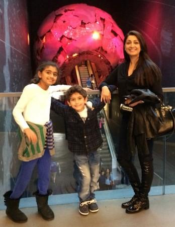 Lisa Srao with her children Isabella and Marcus Lisa Srao