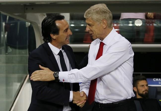 Unai Emery and Arsene Wenger Unai Emery, PSG, Arsene Wenger, Arsenal, Champions League