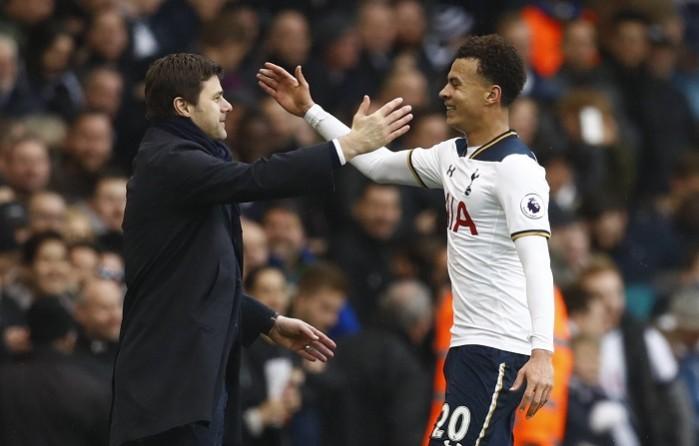 Mauricio Pochettino and Dele Alli Mauricio Pochettino, Dele Alli, Tottenham, Millwall, FA Cup