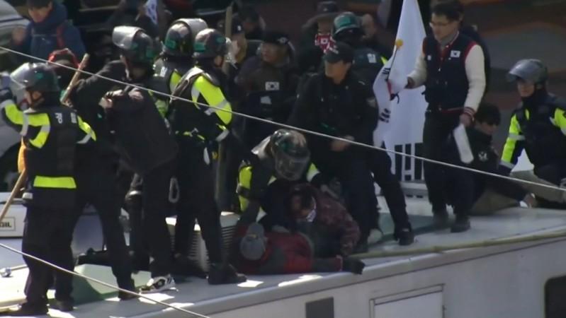 Violent protests in South Korea after President Park Geun-hye's impeachment