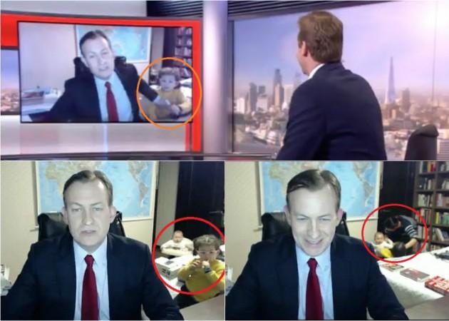 Video of kids gatecrashing during BBC interview goes viral Viral video, BBC interview