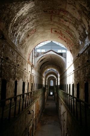 One of the two story cell blocks in Eastern State Penitentiary One of the two story cell blocks in Eastern State Penitentiary