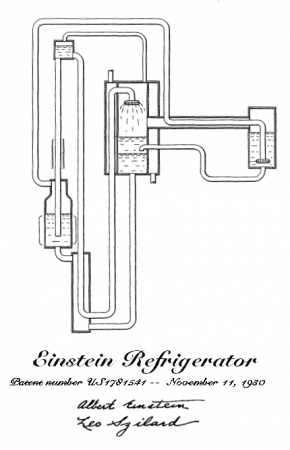 Einstein's and Szilárd's patent application. Einstein's and Szilárd's patent application.