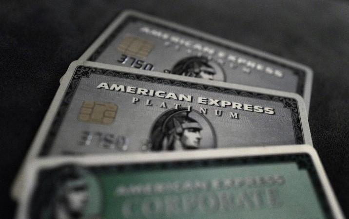 Credit cards of American Express are photographed in this illustration picture in this March 17, 2016. us fed rate hike, janet yellen, us credit card holders, profile of us consumers, impact of fed rate hike, wallethub