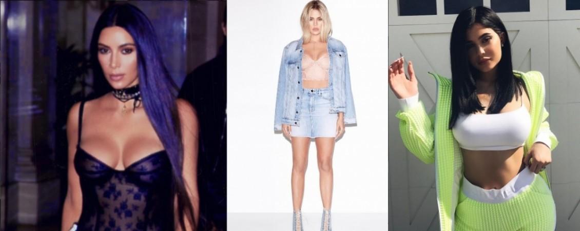 Keeping Up With The Kardashians stars Kim Kardashian West (L), Khloé Alexandra Kardashian (C) and Kylie Kristen Jenner (R). Kardashians