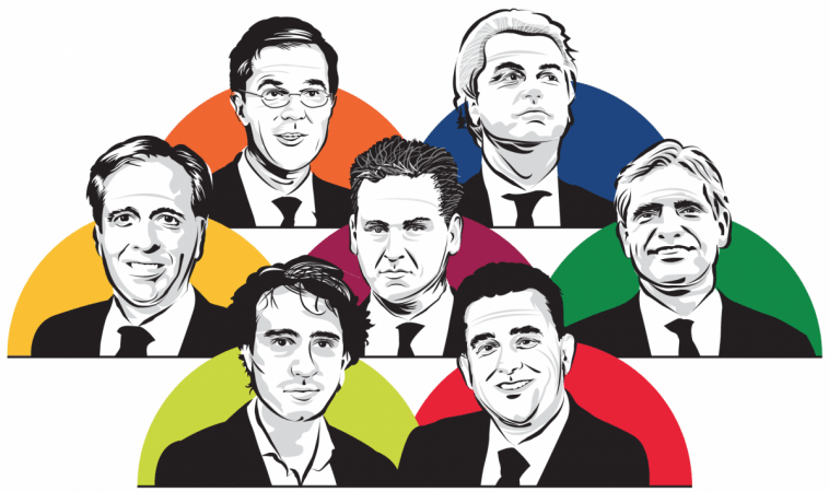 Leaders of the contesting parties in Dutch polls Dutch polls contestants