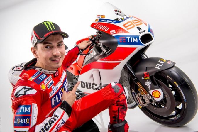 Jorge Lorenzo with Ducati team's Desmosedici GP17 Jorge Lorenzo