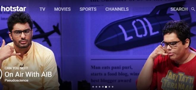 Hotstar website