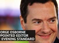 Former chancellor George Osborne appointed editor of Evening Standard