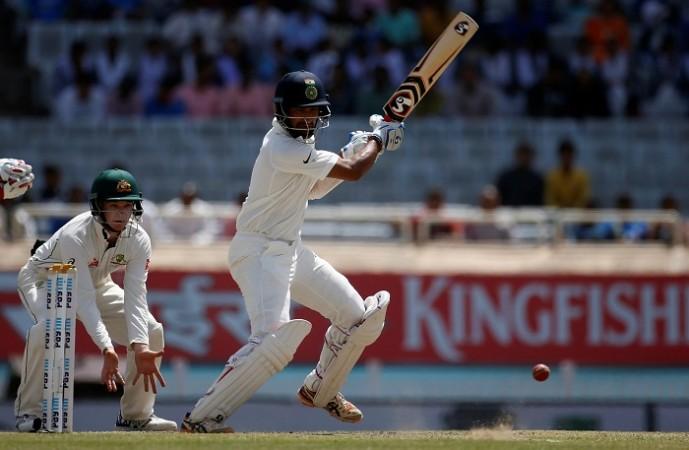 India batsman Cheteshwar Pujara struck his 11th Test match hundred on day three of the third Test, March 18, 2017 Cheteshwar Pujara, India, Australia, third Test, day three