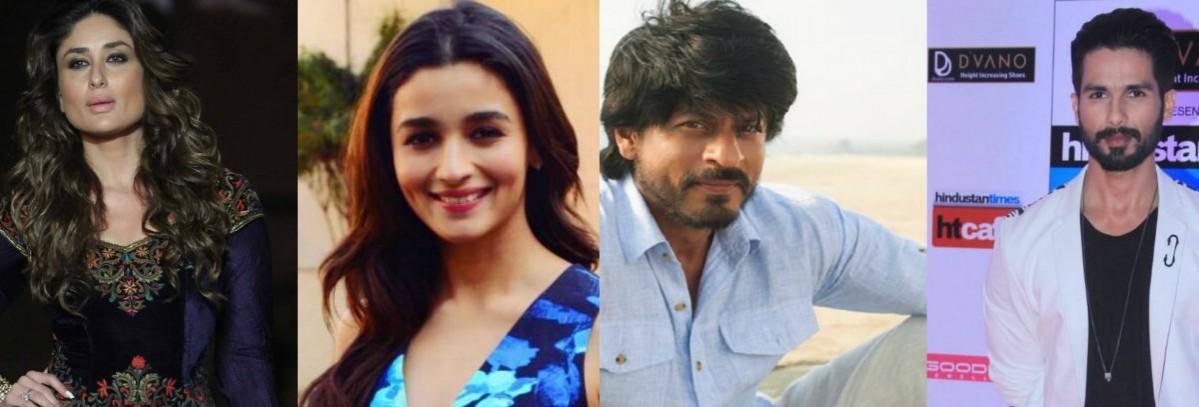 Bollywood celebrities Kareena, Alia, Shah Rukh, Shahid