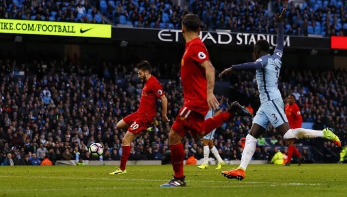 Adam Lallana misses a golden chance to give Liverpool victory, March 19, 2017 Adam Lallana, Liverpool, Manchester City, Roberto Firmino, EPL