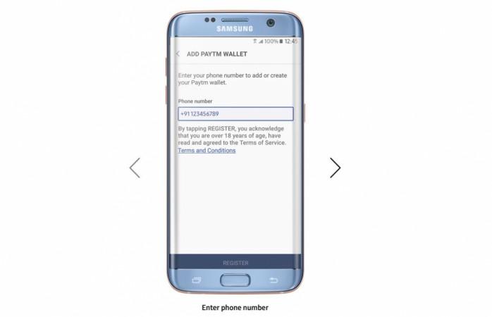 Enter mobile number to authenticate Paytm account on Samsung Pay Samsung Pay, Paytm wallet on Samsung Pay, India, launch