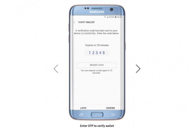 Type in verification code on Samsung Pay to validate Paytm account Samsung Pay, Paytm, registration, mobile wallet, India