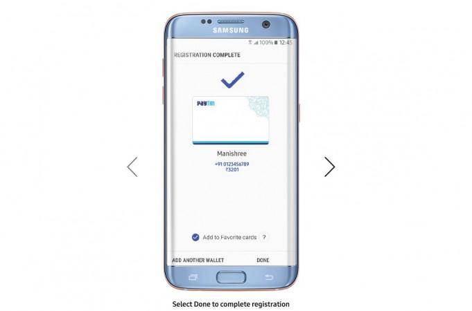 Completion of Paytm registration on Samsung Pay Samsung Pay, Paytm, registration, india, launch