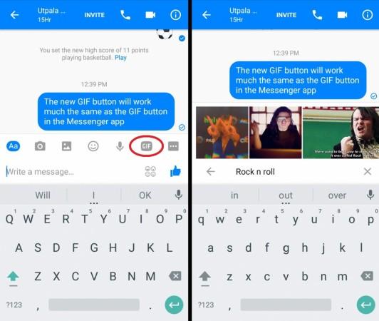 The new feature will work much the same as the GIF button in Facebook Messenger that allows users to browse trending GIFs. Facebook GIF button