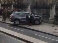 Car smashed into UK Parliament railings following terrorist incident
