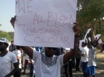 african students protest in greater noida