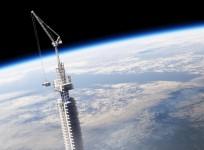 asteroid, skyscraper, space,
