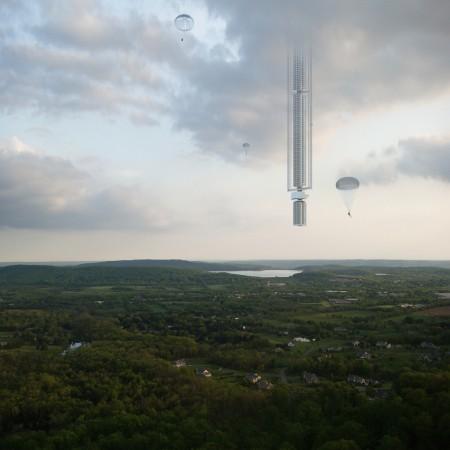 Analemma Tower is a proposal for the world's tallest building ever. space, architecture, asteroid, building,