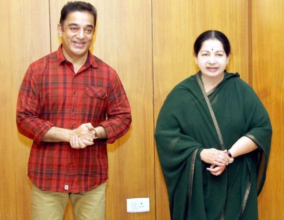 Kamal Haasan with Jayalalithaa. Kamal Haasan with Jayalalithaa