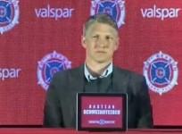 Watch awkward moment Bastian Schweinsteiger is asked about Chicago Fires World Cup chances