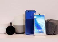 Google Wifi, Google Chromecast Ultra, Google Home, Google Pixel XL, Google Pixel and Google Dreamview VR on display
