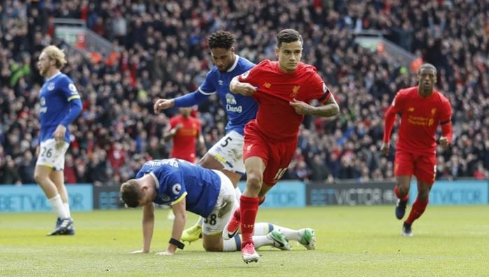 Philippe Coutinho, Liverpool, Everton, EPL, Merseyside derby