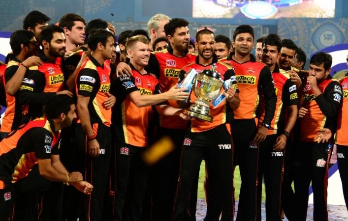 Sunrisers Hyderabad celebrate after winning IPL 2016 at M Chinnaswamy Stadium in Bengaluru, on May 29, 2016. ipl 2017, sunrisers hyderabad, ipl 2017 teams, ipl 2017 matches, ipl 2017 complete schedule, sunrisers hyderabad sponsors