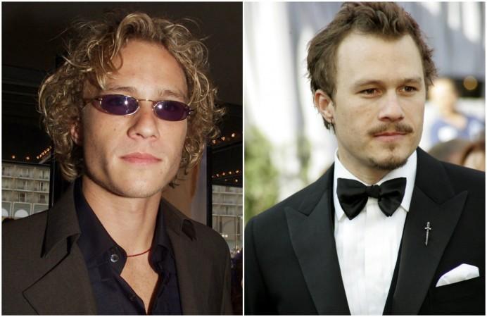 (Left) Heath Ledger clicked on June 27 in Los Angeles. (Right) Heath Ledger at the 78th annual Academy Awards in a Dunhill tuxedo on March 5, 2006. Heath Ledger