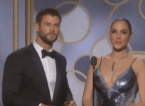 Chris Hemsworth & Gal Gadot, Chris Hemsworth Thor, Wonder Woman Gal Gadot, Chris Hemsworth & Gal Gadot Golden Globe