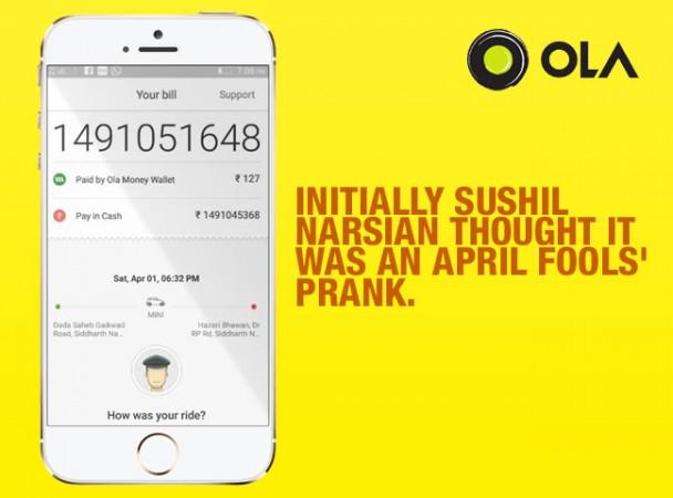 Sushil Narsian's ola bill Sushil Narsian's ola bill