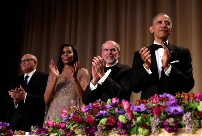 U.S. President Barack Obama applauds at the White House Correspondents' Association annual dinner in Washington, U.S., April 30, 2016. U.S. President Barack Obama applauds at the White House Correspondents' Association annual dinner in Washington, U.S.