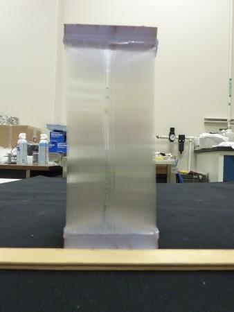 This image shows the small glass scintillator fibers that can help make this a more effective neutron detector. When used in space, it will record the exposure of space travelers to incoming cosmic radiation. nasa, Spectrometer, cosmic radiation, space,