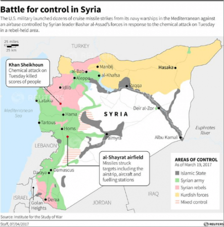 Syria crisis, Syria chemical attack, Syria gas attack, US missile attack, Tomahawk attack, Assad, Donald Trump, Vladimir Putin