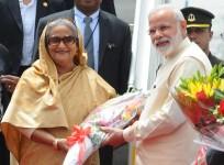 Modi greets Hasina