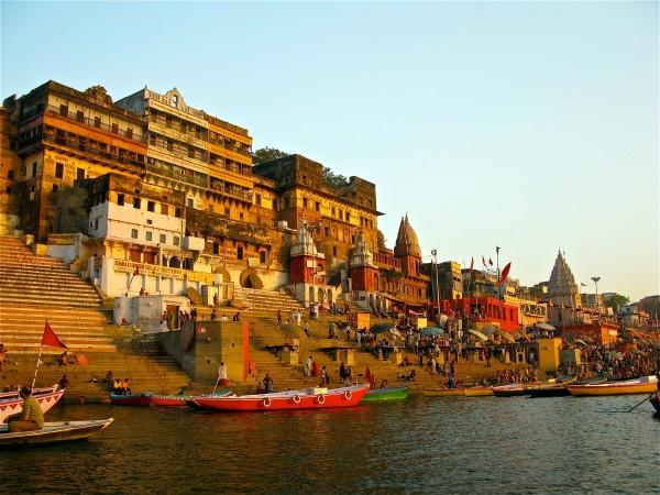 Ahilya Ghat on the banks of Ganga in Varanasi ahilya ghat india, india tourism