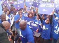 Anti-Zuma protesters gather around South Africa