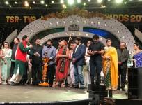 Chiranjeevi, Balakrishna, Nagarjuna and T Subbarami Reddy at TSR TV9 National Film Awards 2015 and 2016