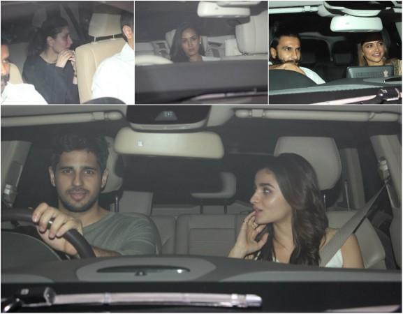 Celebs at Karan Johar's house alia bhatt, kareena kapoor, mira rajput