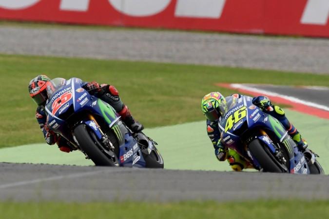 Maverick Vinales and Valentino Rossi during the ArgentinaGP 2017 Maverick Vinales and Valentino Rossi